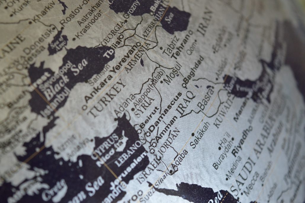 Carte Moyen-Orient